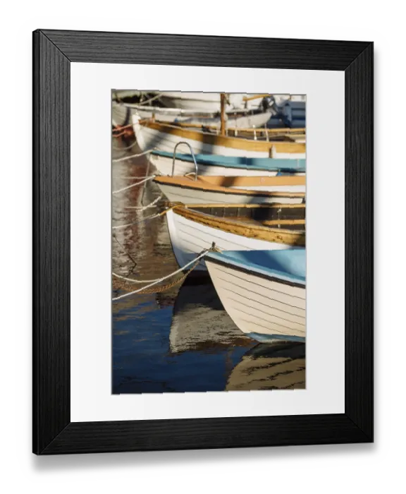 Framed Print : Boats moored, harbour, Smoegen