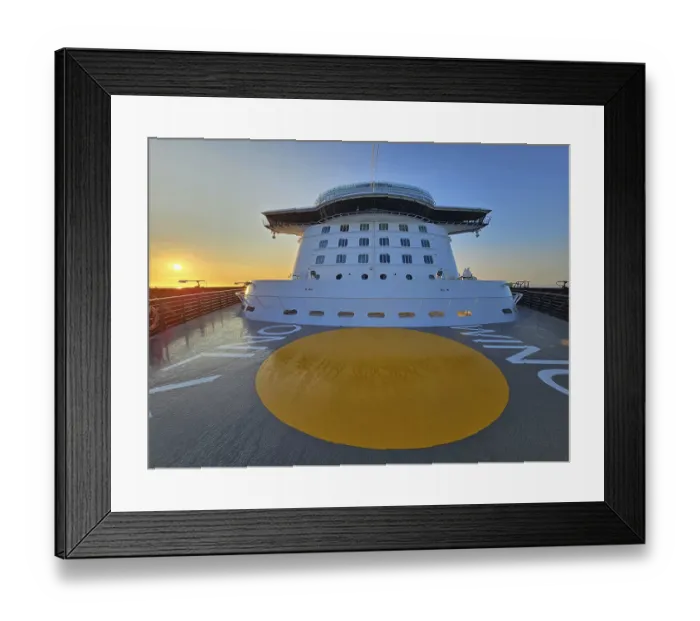 Framed Print : Cruise ship Mein Schiff 6, view from the hump to the bridge