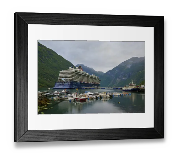 Framed Print : A large cruise ship, my ship 6
