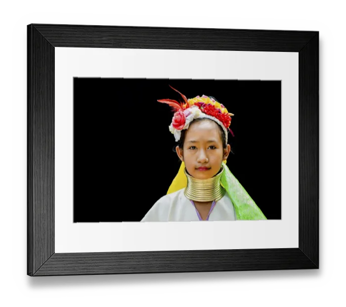 Framed Print : Kayan hill tribe girl, Chiang Mai, Thailand, Asia