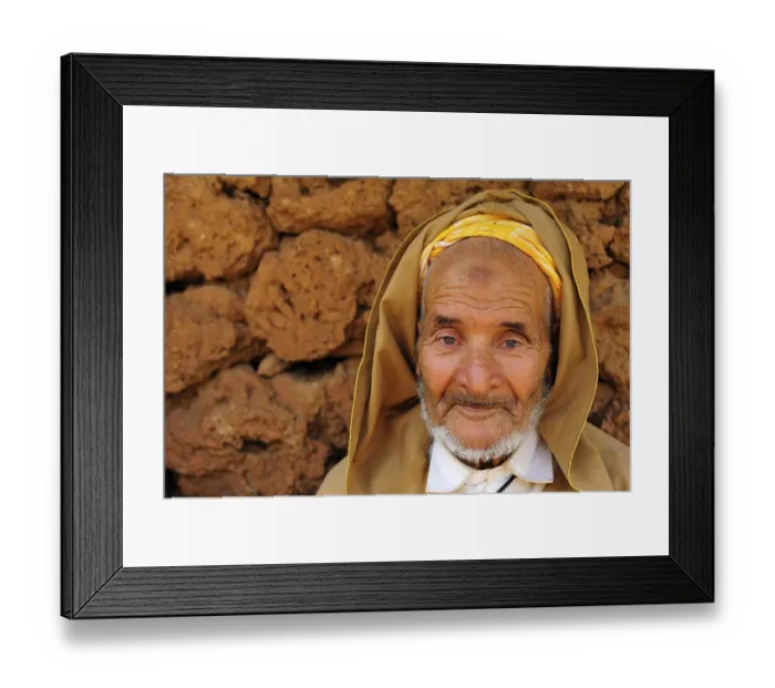 Framed Print : Old Berber man wearing a turban Framed Print : Old Berber man wearing a turban