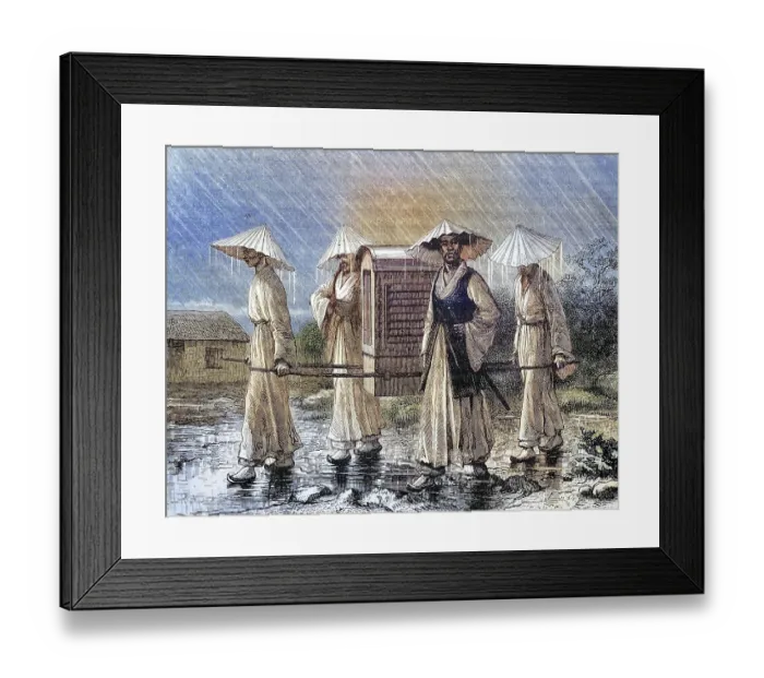 Framed Print : Palanquin bearer, palanquin bearer