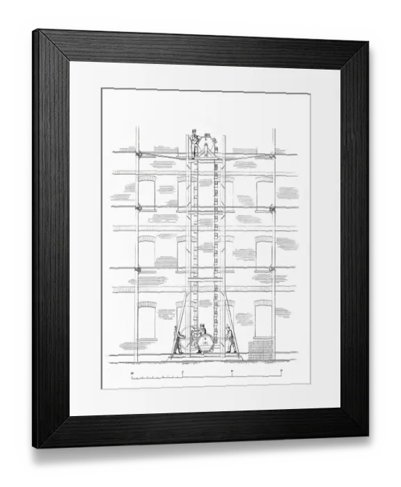 Framed Print : Brick conveying machine, historical Framed Print : Brick conveying machine, historical