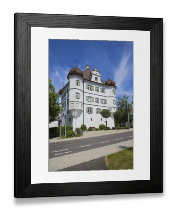 Framed Print : Bernstadt Castle, today municipal administration and local history museum