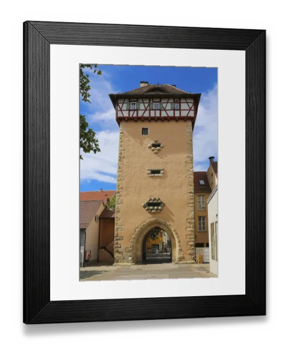 Framed Print : Reutlingen garden gate, first mentioned as the New Tor tor in 1392 Framed Print : Reutlingen garden gate, first mentioned as the New Tor tor in 1392