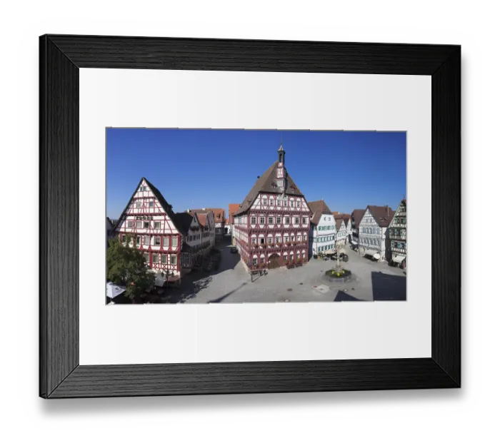 Framed Print : Town hall on the market square