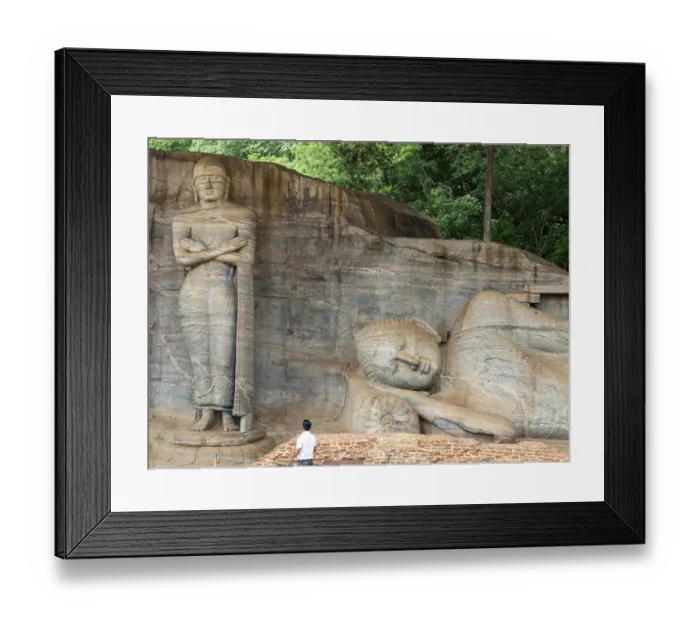 Framed Print : Buddha statues, Gal Vihara, Polonnaruwa
