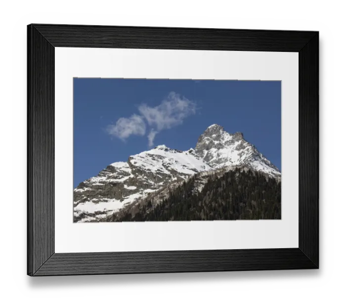 Framed Print : Snowcapped mountains against blue sky