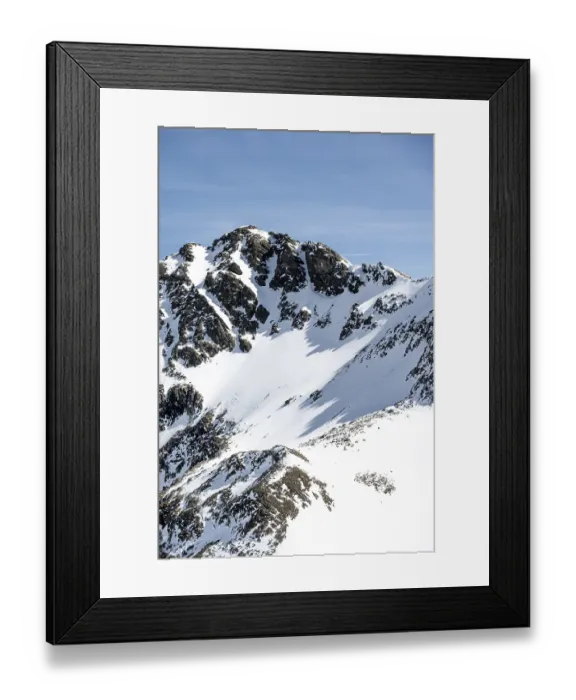 Framed Print : Peaks and mountains in winter, Sellraintal