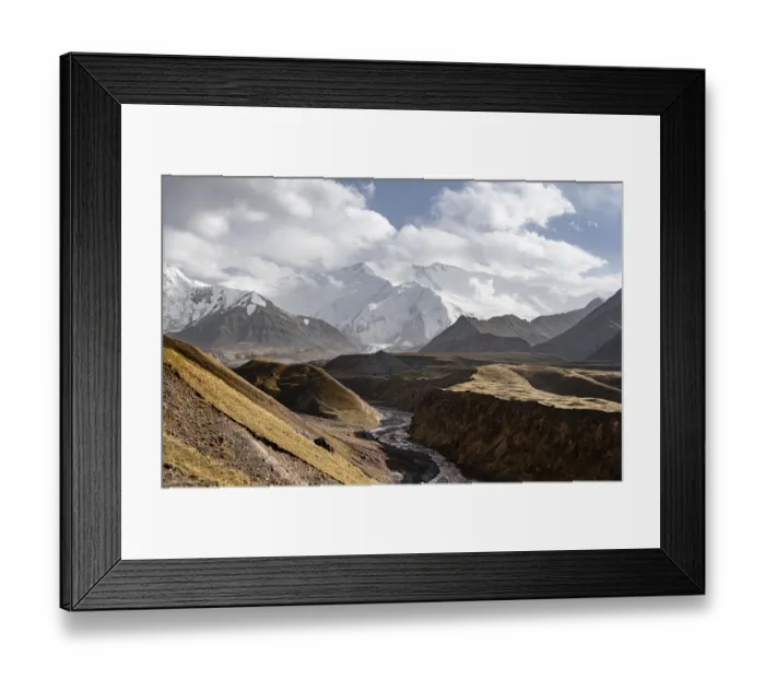 Framed Print : Achik Tash river, Achik Tash valley