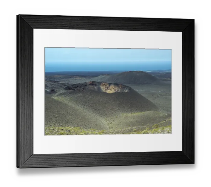 Framed Print : Volcanic landscape in the Timanfaya National Park