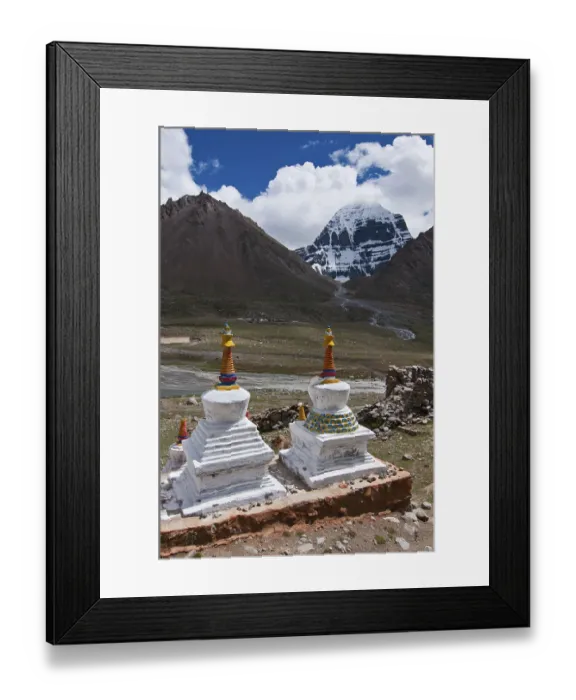 Framed Print : Stupas at Dira-Puk monastery, facing the sacred Mount Kailash Framed Print : Stupas at Dira-Puk monastery, facing the sacred Mount Kailash