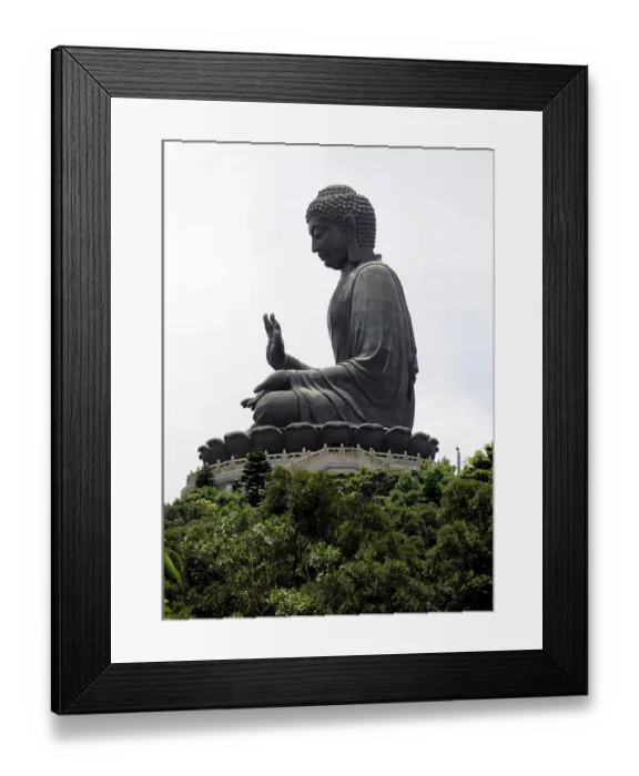 Framed Print : Tian Tan Buddha or Big Buddha statue
