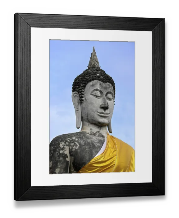 Framed Print : Buddha statue in Wat Yai Chai Mongkhon