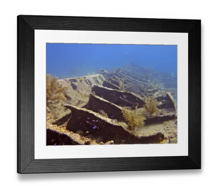 Framed Print : An old shipwreck on the seabed Framed Print : An old shipwreck on the seabed