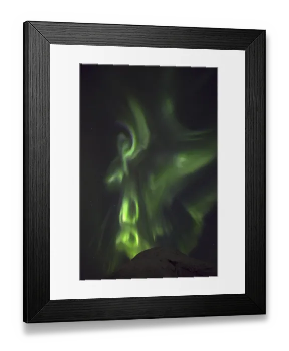 Framed Print : Northern Lights (Aurora borealis) behind mountain top Framed Print : Northern Lights (Aurora borealis) behind mountain top