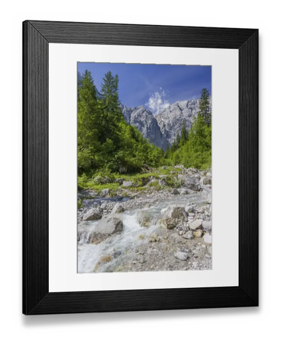 Framed Print : Enger Grund Creek in the Nature conservancy area Grosser Ahornboden