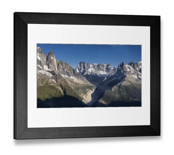 Framed Print : View of glacier tongue, Mer de Glace