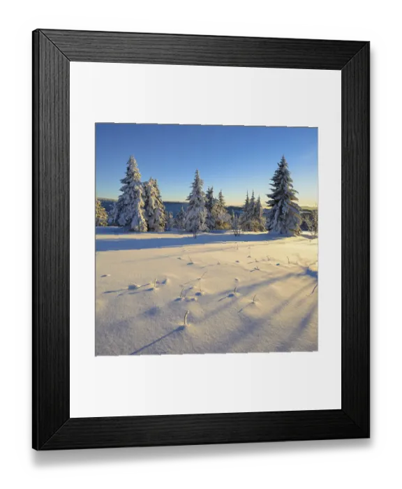 Framed Print : Winter landscape at Fichtelberg