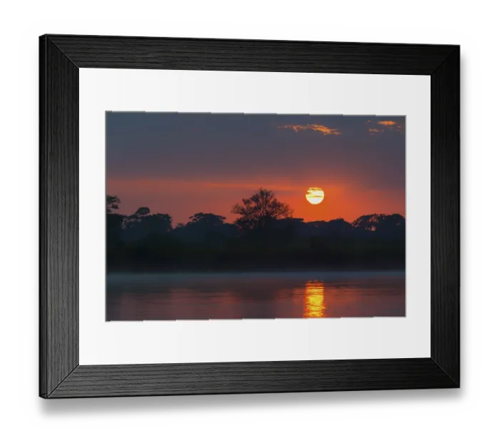 Framed Print : Sunrise over Cuiaba river, Pantanal Framed Print : Sunrise over Cuiaba river, Pantanal