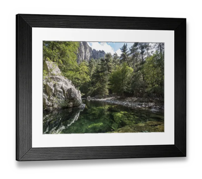 Framed Print : River Tavignano, Corte, Haute-Corse Framed Print : River Tavignano, Corte, Haute-Corse