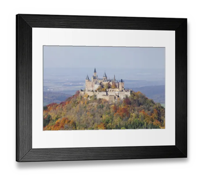 Framed Print : Hohenzollern Castle in autumn, Zollernalb