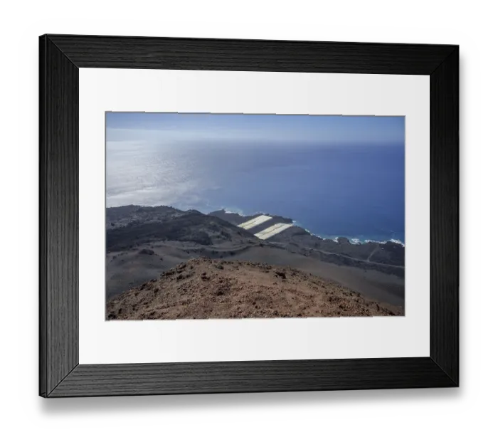 Framed Print : View of banana plantations from Teneguia volcano