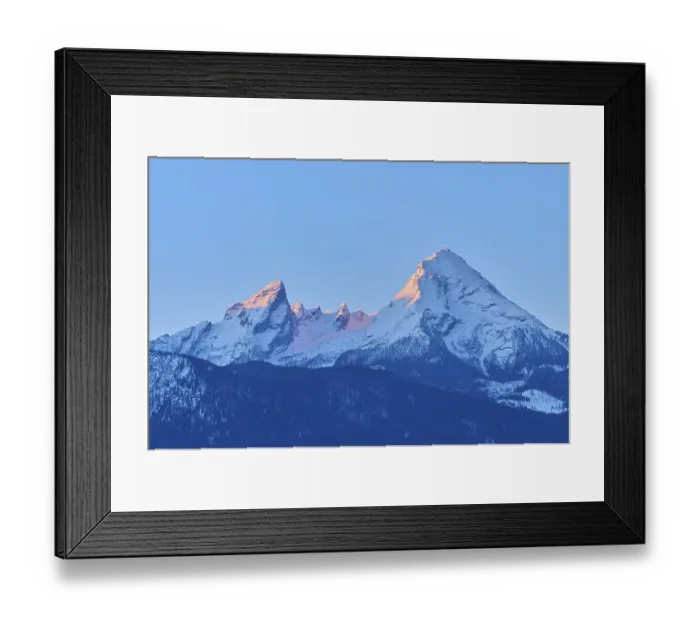 Framed Print : Watzmann massif at sunrise in winter
