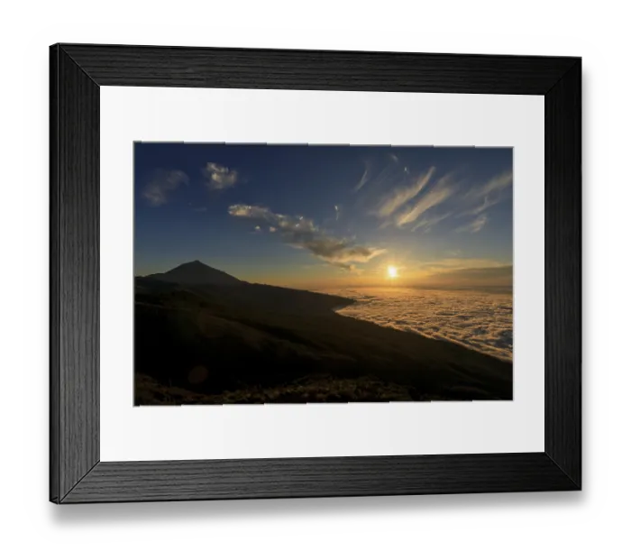 Framed Print : Volcano Pico del Teide at sunset