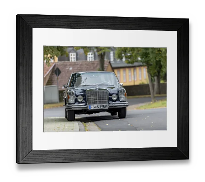 Framed Print : Vintage car Mercedes-Benz 300 SEL Automatic