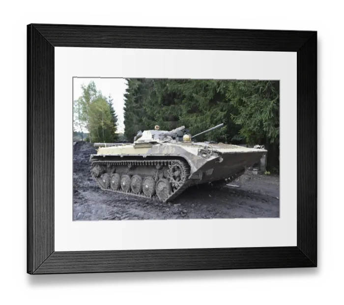Framed Print : Russian tank BMP, BMP-1 in the field at a classic car meeting in Benneckenstein Framed Print : Russian tank BMP, BMP-1 in the field at a classic car meeting in Benneckenstein