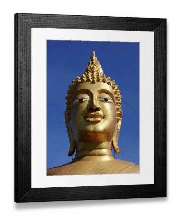 Framed Print : Head of a Buddha, Thailand, Asia Framed Print : Head of a Buddha, Thailand, Asia
