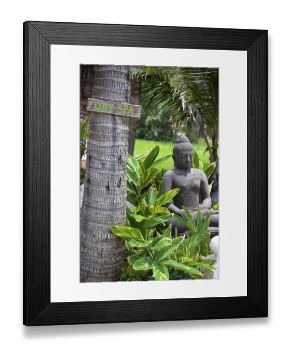 Framed Print : Buddha figure, sculpture, SPA, recreation