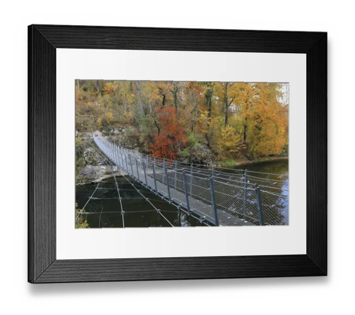 Framed Print : Suspension bridge over the Danube Framed Print : Suspension bridge over the Danube