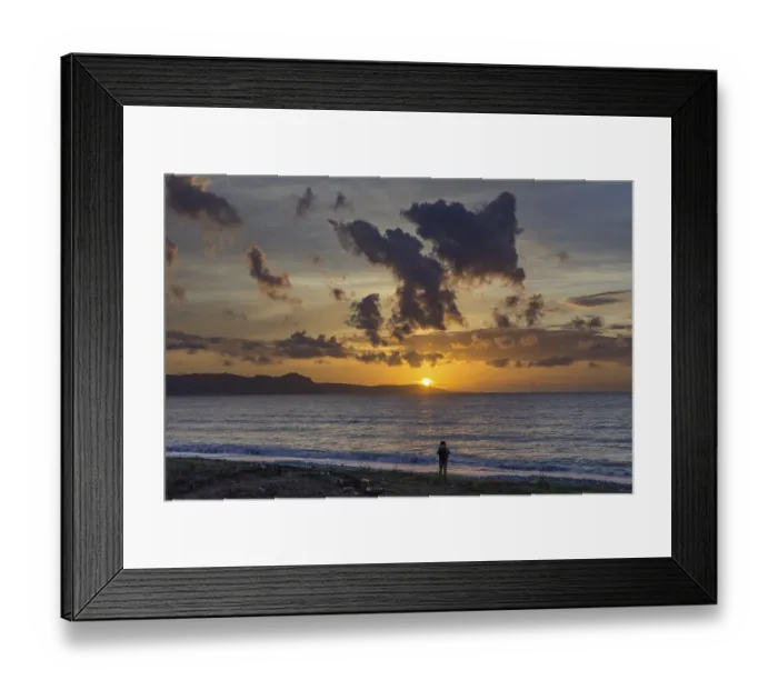 Framed Print : Sunset at the beach, Chrysochou Bay