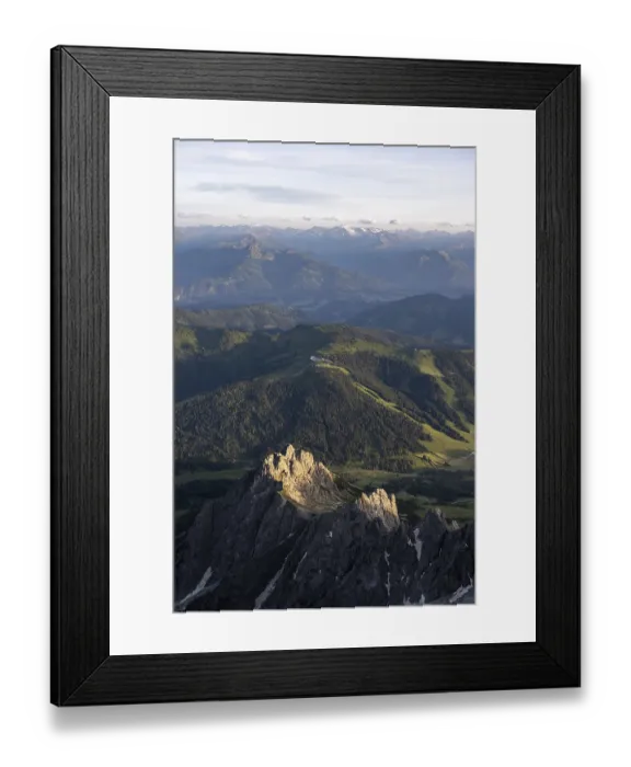 Framed Print : Mountain landscape in the evening light