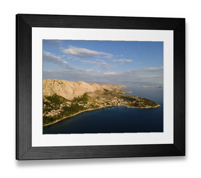 Framed Print : Drone shot, Stara Baska, Stara BaTka Framed Print : Drone shot, Stara Baska, Stara BaTka