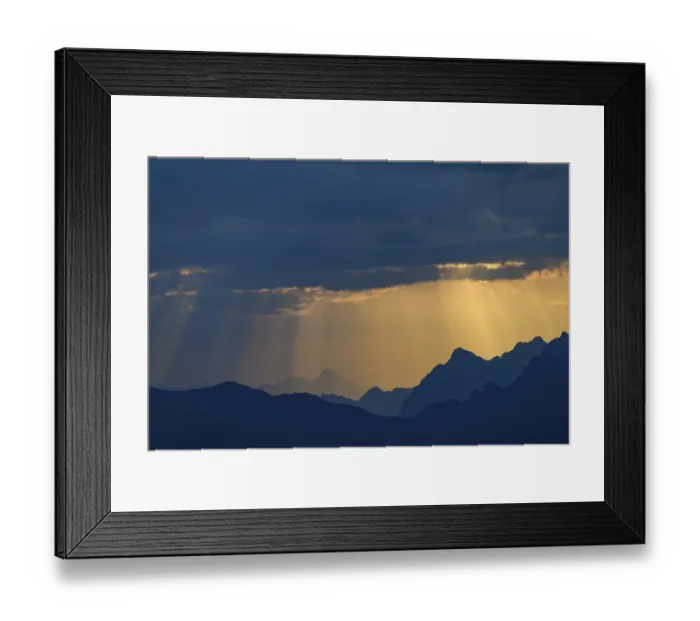 Framed Print : Sunrise with clouds over Allgaeu mountains