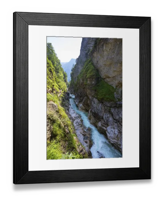 Framed Print : Climbing facility in the Lammerklamm Framed Print : Climbing facility in the Lammerklamm