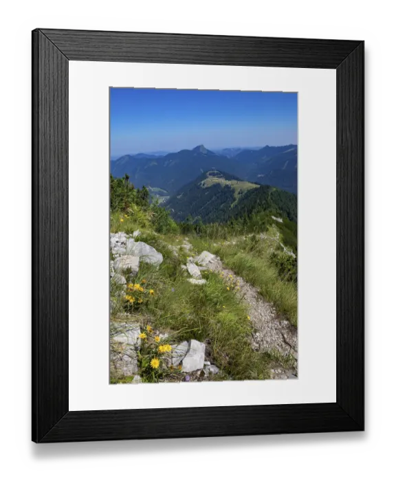 Framed Print : Mountain landscape, hiking trail to Regenspitz with view to Feichtensteinalm