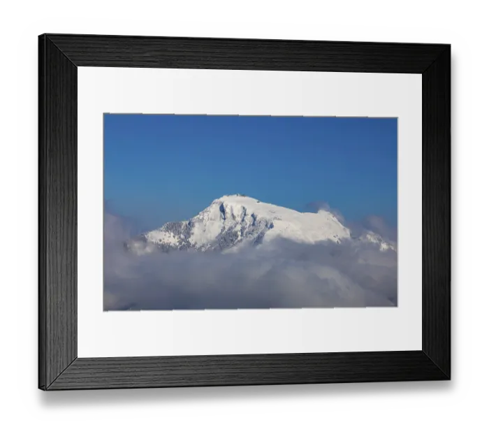 Framed Print : Winter landscape, view from Zwoelferhorn to Schafberg