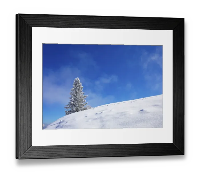Framed Print : Winter landscape at the Zwoelferhorn with deep snow-covered conifer Framed Print : Winter landscape at the Zwoelferhorn with deep snow-covered conifer