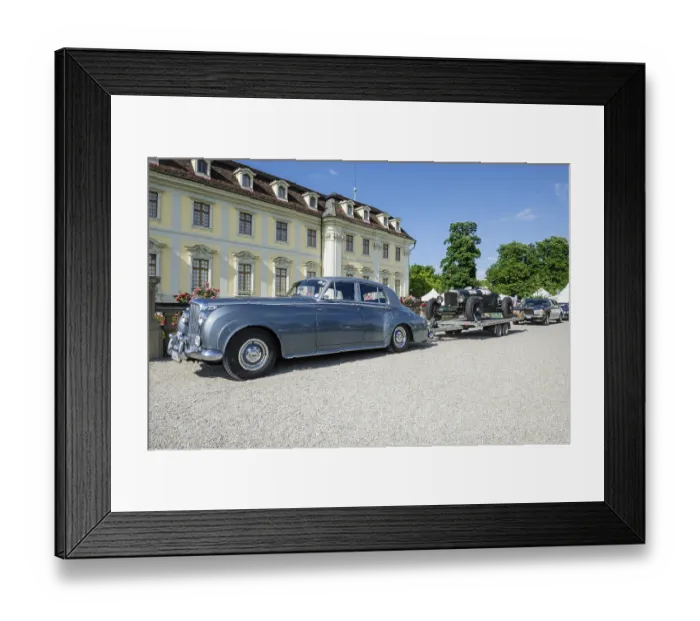 Framed Print : Bentley S2 with trailer, loaded with the historic Bentley 4 1 / 4 racing car Framed Print : Bentley S2 with trailer, loaded with the historic Bentley 4 1 / 4 racing car