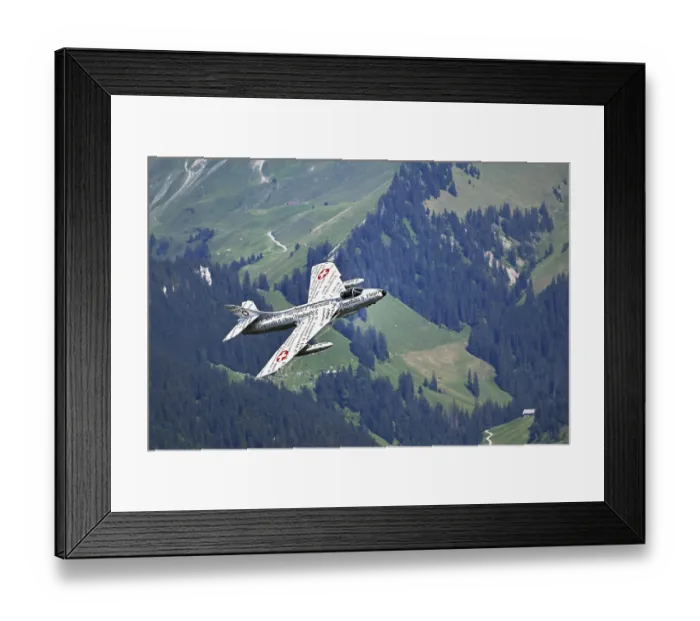 Framed Print : Vintage fighter plane, Hawker Hunter Papyrus Framed Print : Vintage fighter plane, Hawker Hunter Papyrus