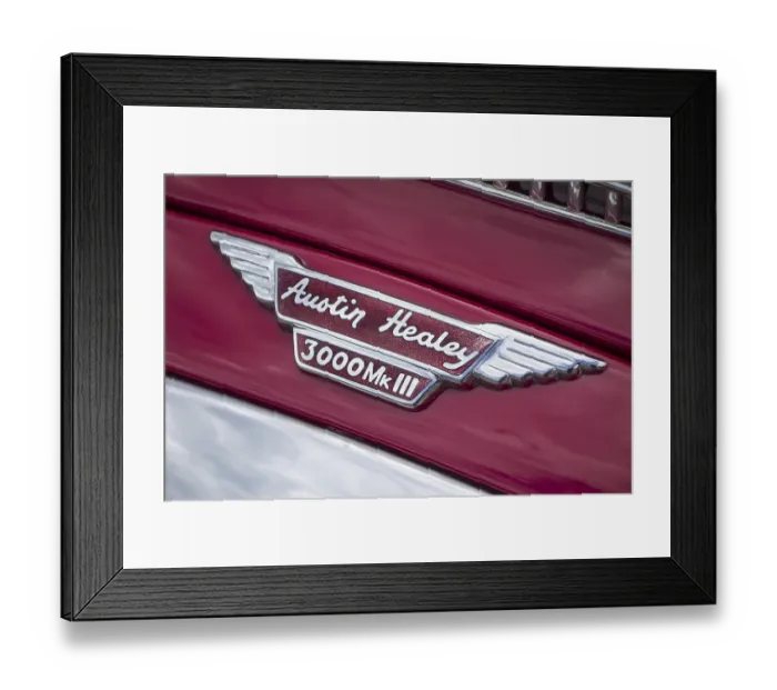 Framed Print : British red classic sports car Austin-Healey 3000 MkIII