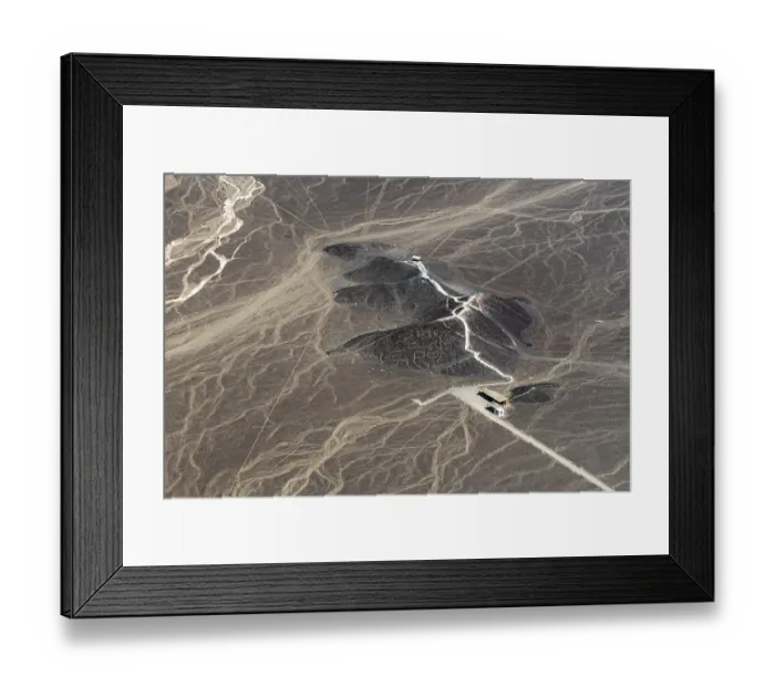 Framed Print : Aerial, The Cat, Nazca geoglyph