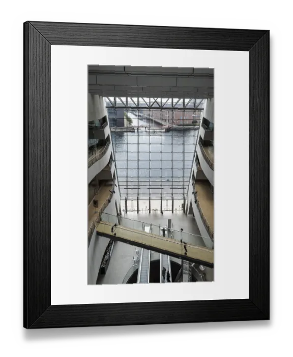 Framed Print : Modern extension black diamond