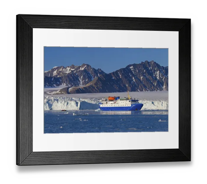 Framed Print : Expedition ship M / S Quest in Lilliehoeoekfjorden
