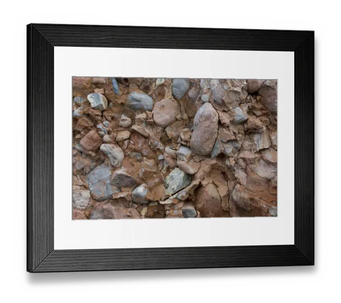 Framed Print : Iron oxide-containing sediment