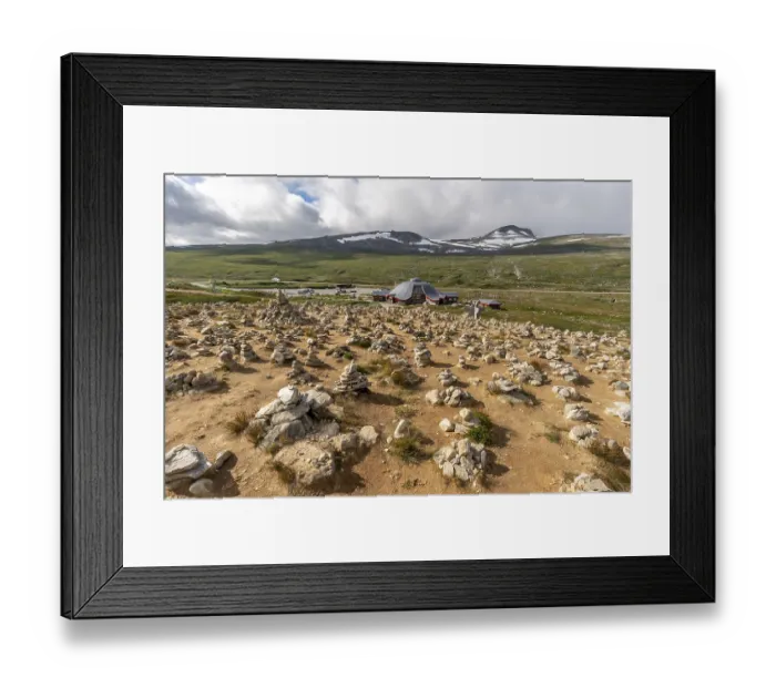 Framed Print : Cairns at the Polar Circle Center on the E6 Framed Print : Cairns at the Polar Circle Center on the E6